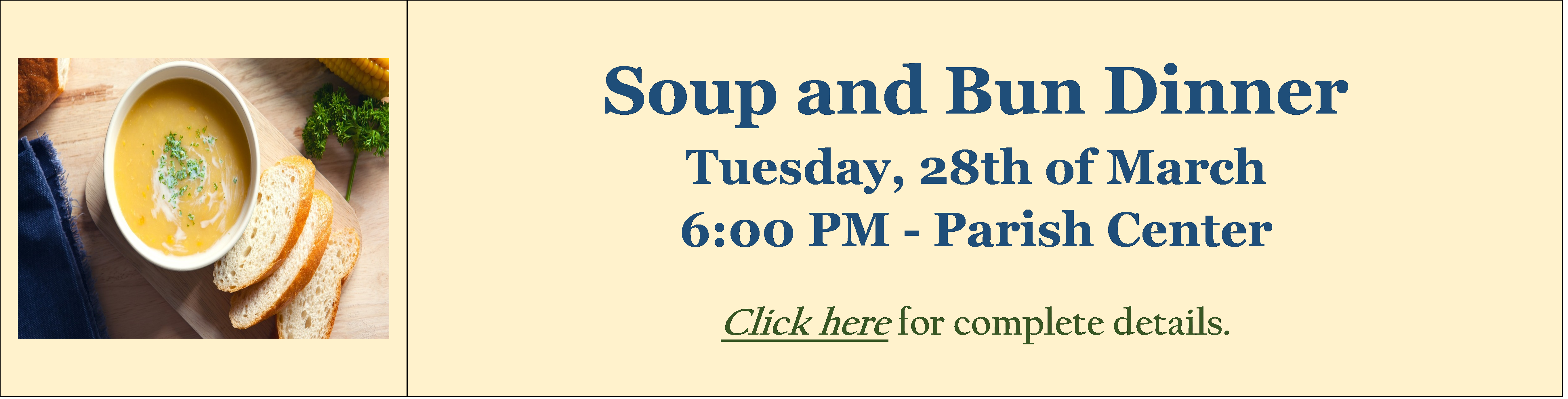 Soup and Bun Dinner